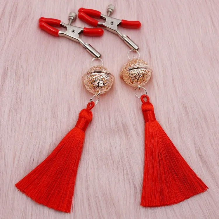 Soft Rubber Decorative Nipple Clamps with Tassels