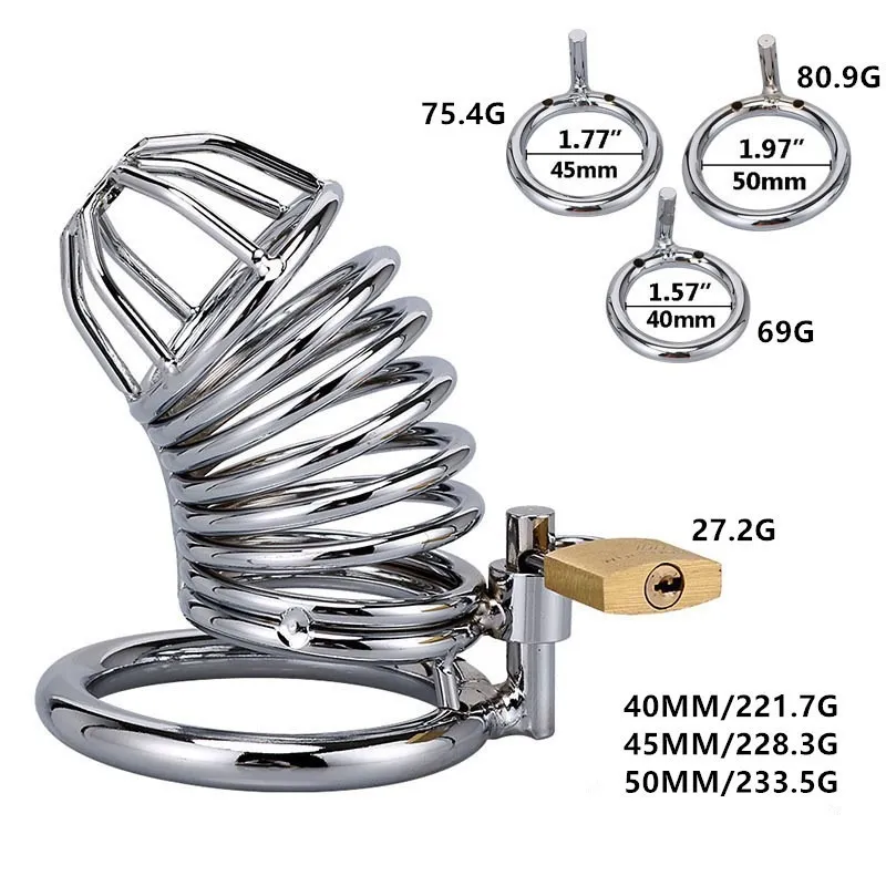Stainless Steel Penis Dick Cage Male sex Toy
