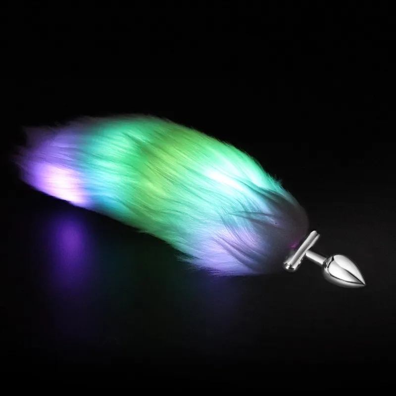 LED Fox Tail Anal Butt Plug