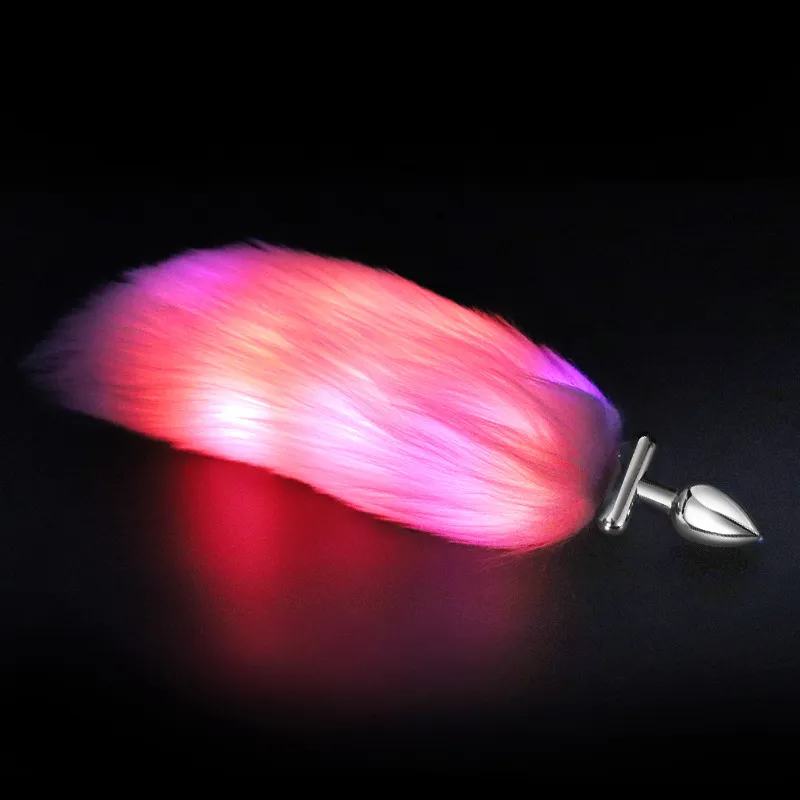 LED Fox Tail Anal Butt Plug