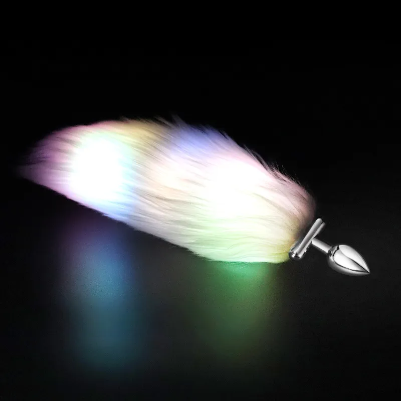 LED Fox Tail Anal Butt Plug