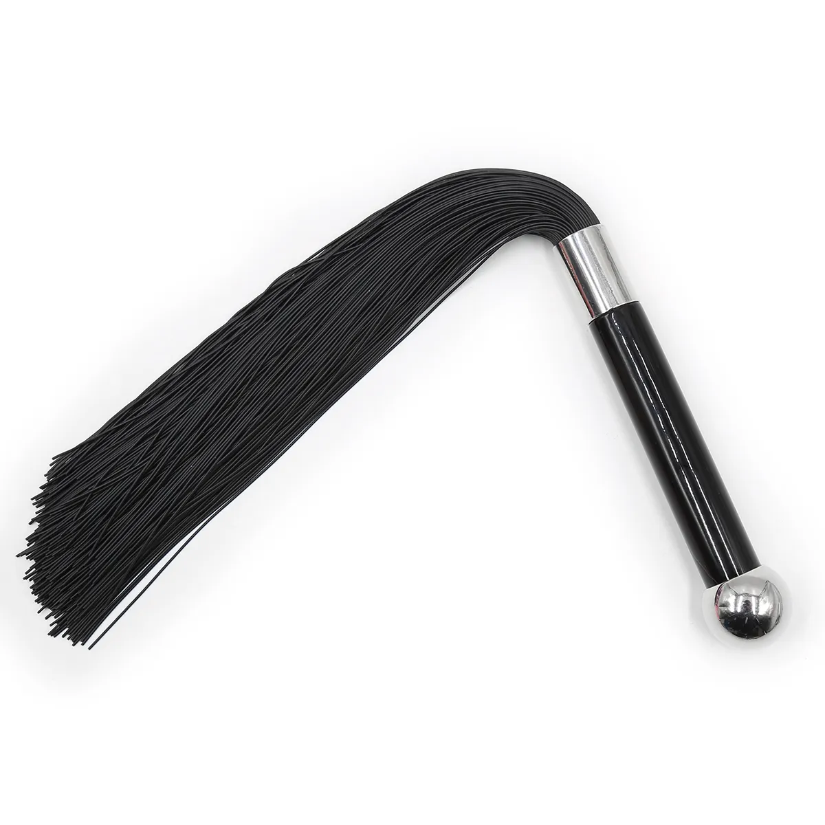 BDSM Black Silicone Flogger Whip