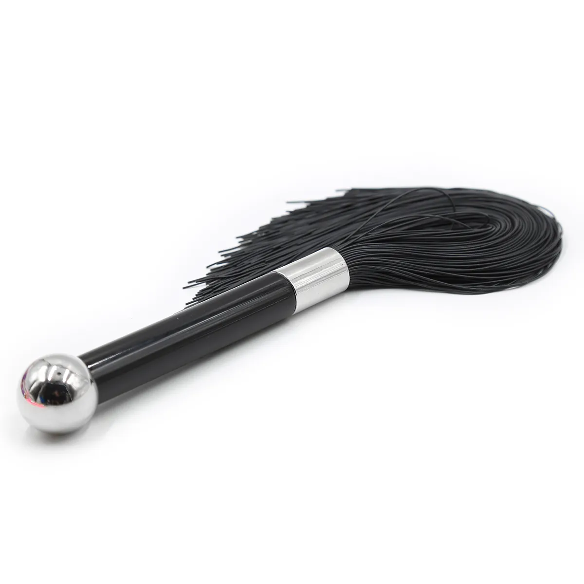 BDSM Black Silicone Flogger Whip