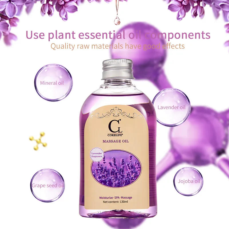 Lavender Massage Oil. Natural Relaxing Body Oil
