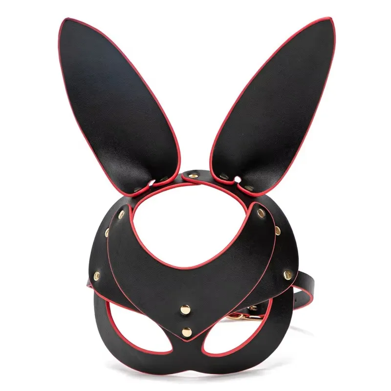Bunny Ear Leather BDSM Eye Mask