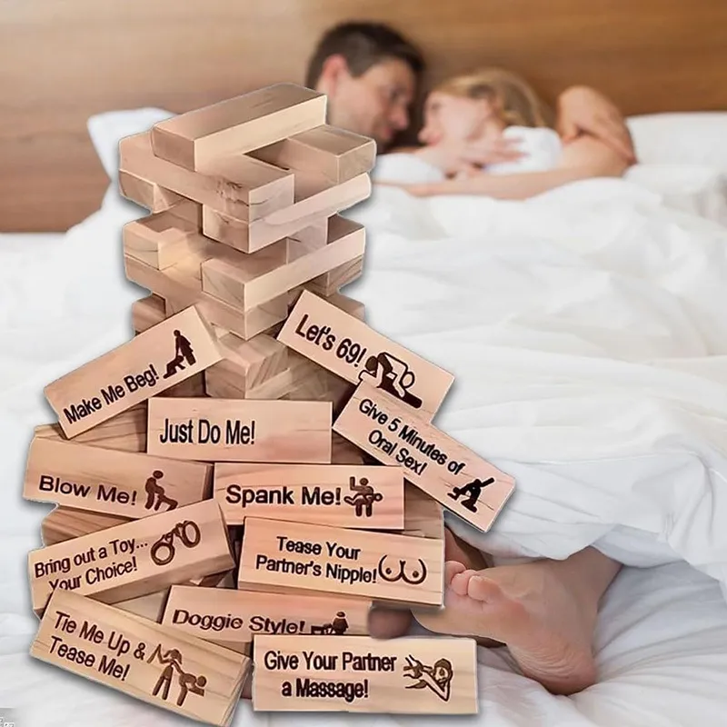 Adult Sex Game Tumbling Tower. Naughty Jenga Couples Game