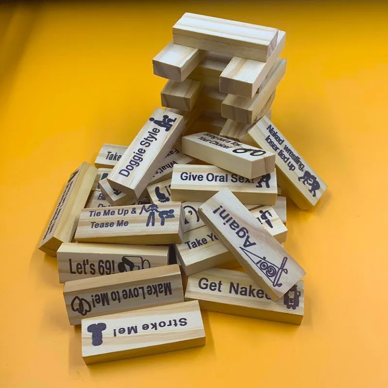 Adult Sex Game Tumbling Tower. Naughty Jenga Couples Game