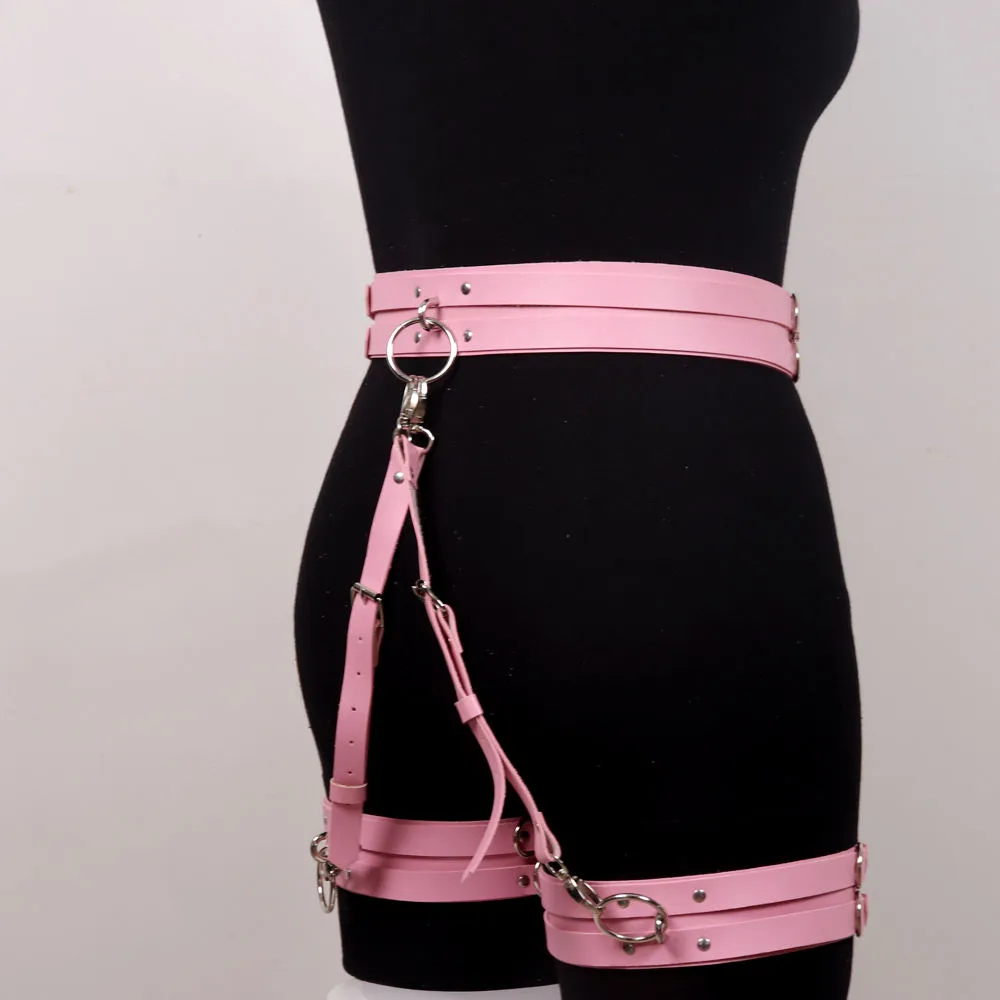 Leather Thigh Harness. Adjustable Thigh Strap