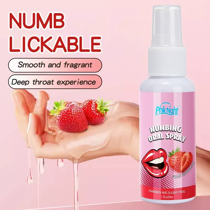 Flavored Oral Numbing Spray. Desensitising Throat Spray for Deeper Intimacy