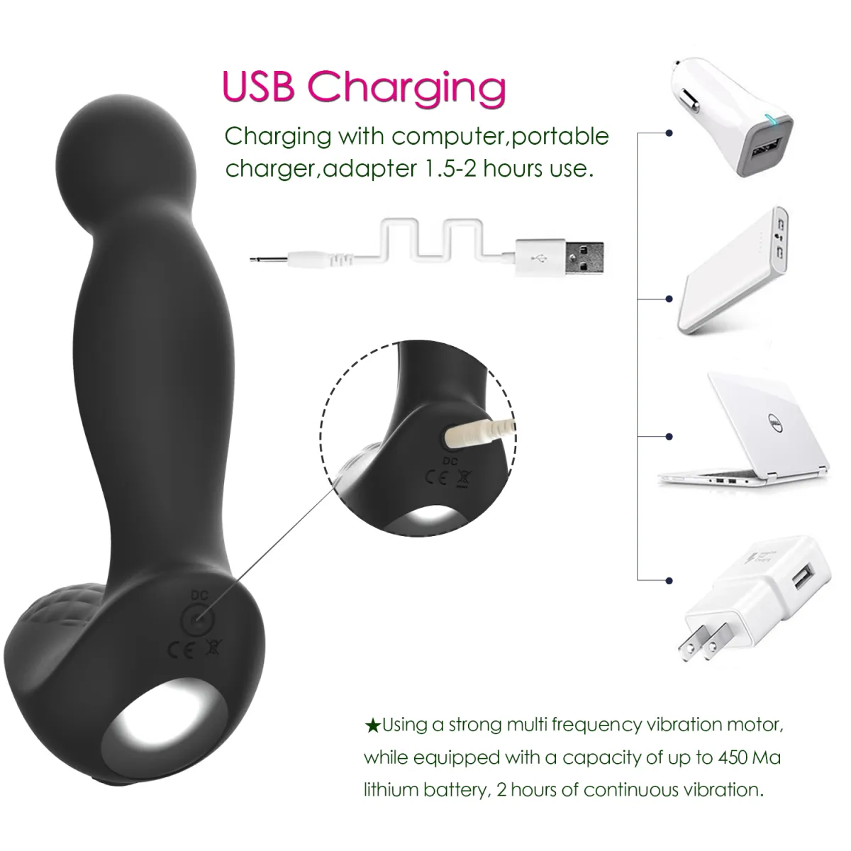 Vibrating Prostate Massager with Penis Ring and remote
