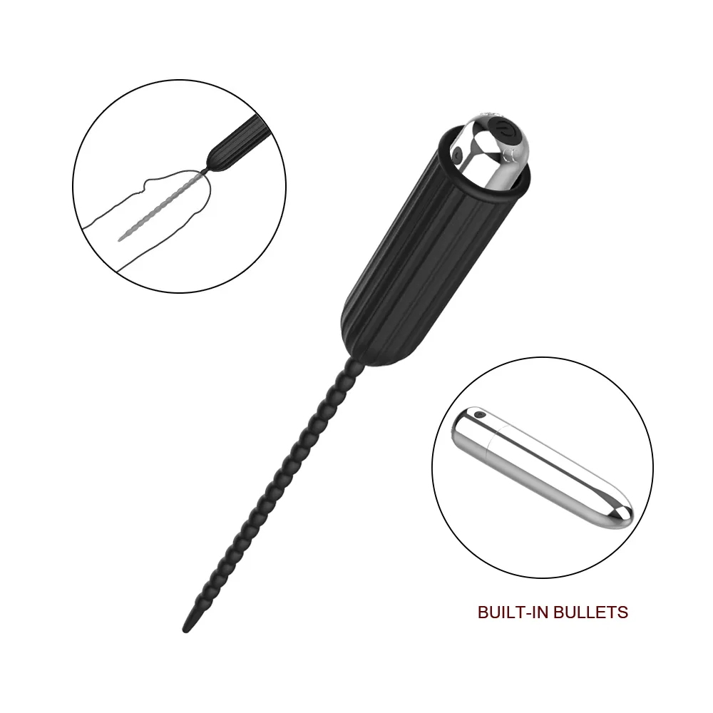 Mens Male Vibrating Urethral Sound Sex Toy