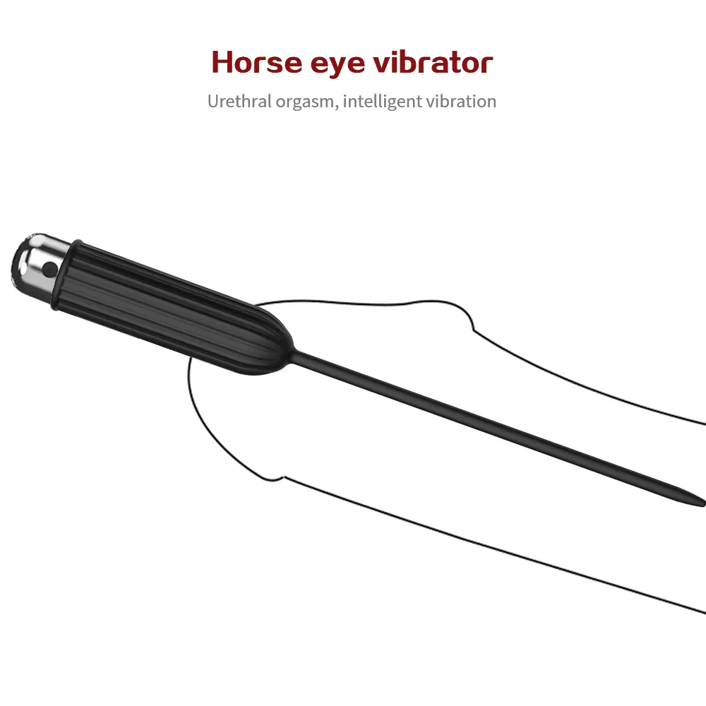 Mens Male Vibrating Urethral Sound Sex Toy