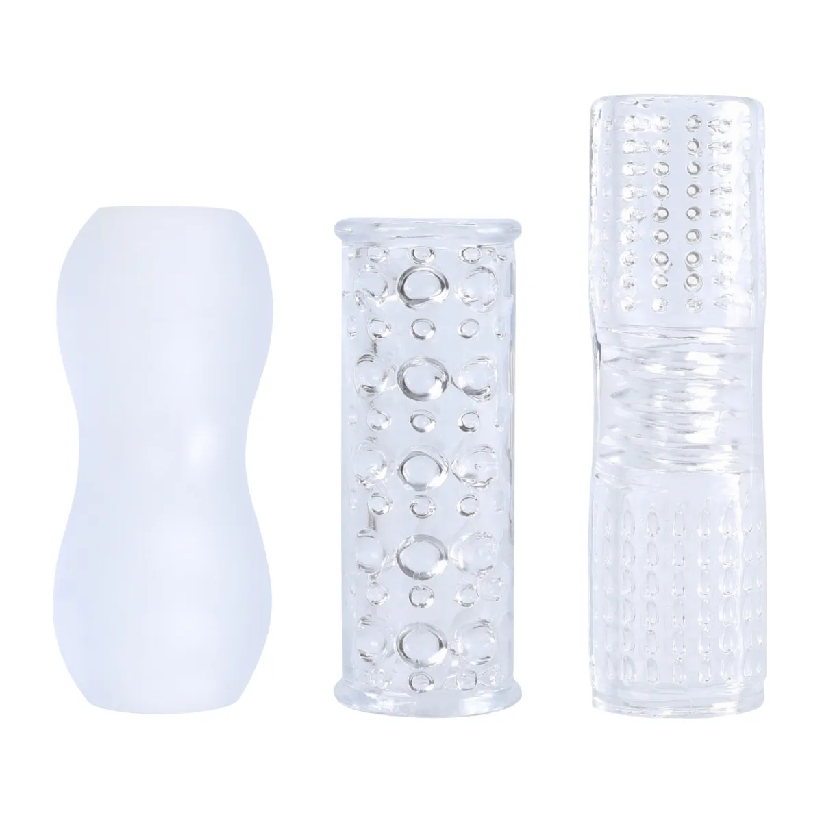 Transparent Male Masturbator Cap Set