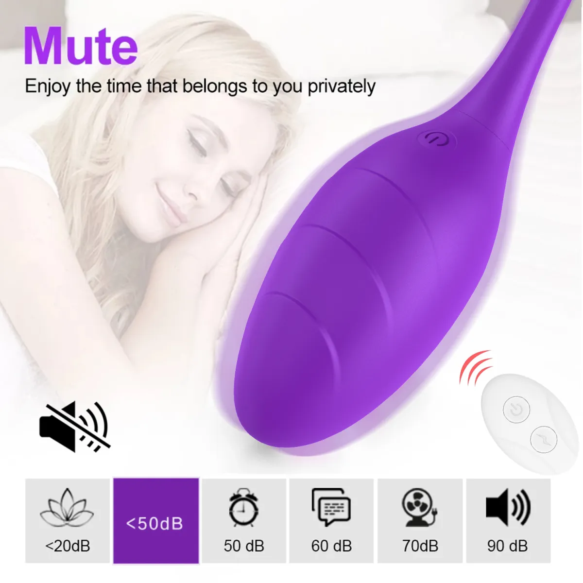 Remote Controlled Vibrating Egg with Loop. Wireless Wearable Vibrator