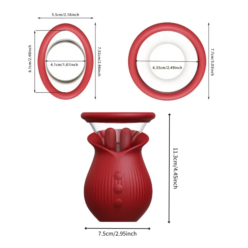 Rose Clitoral Suction Vibrator