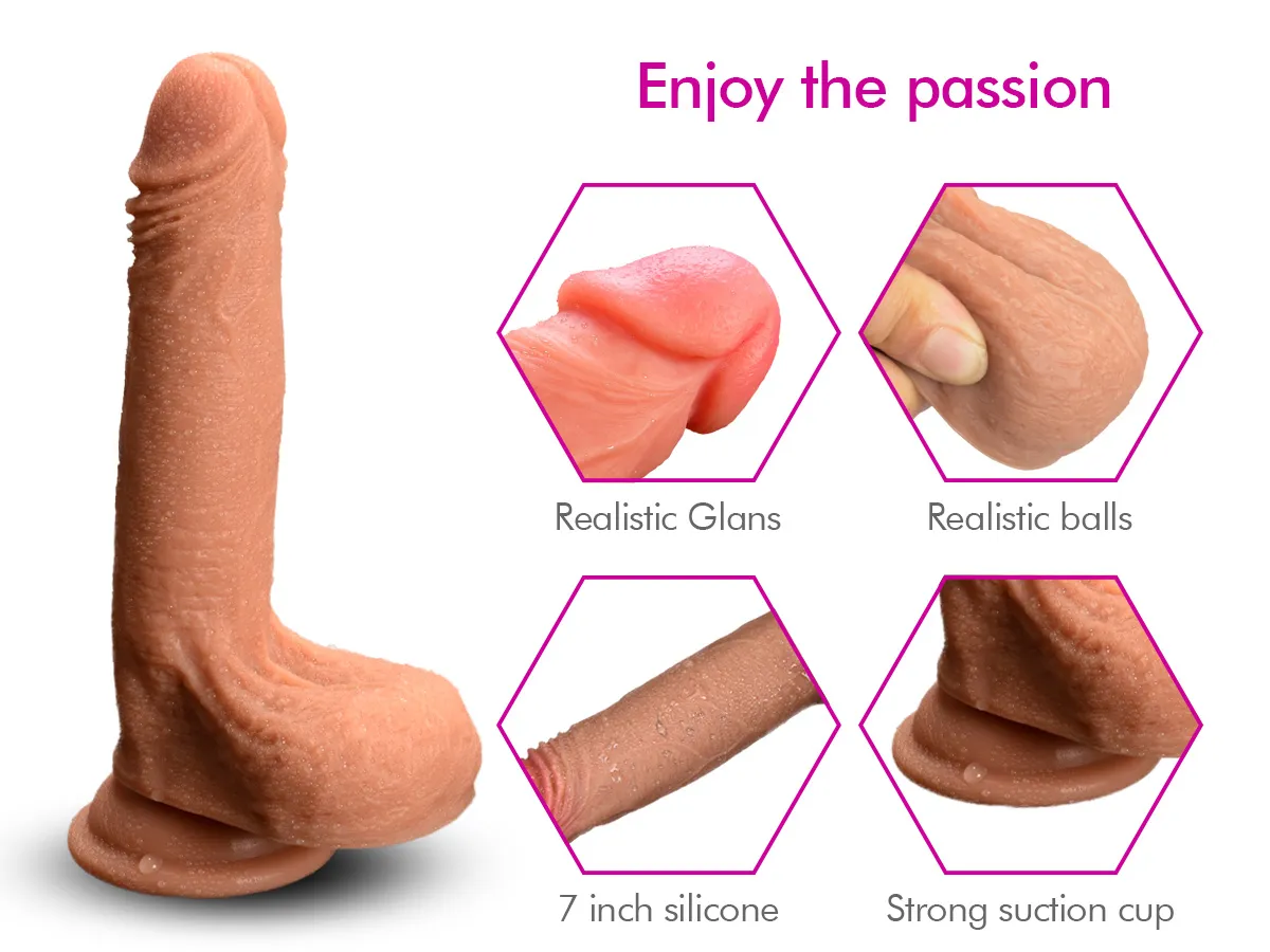 Female Masturbation Silicone Realistic Dildo With Suction Cup