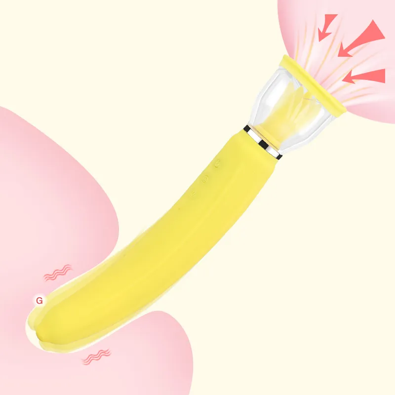 Nipple Sucker with Rotating Tongue Vibrator