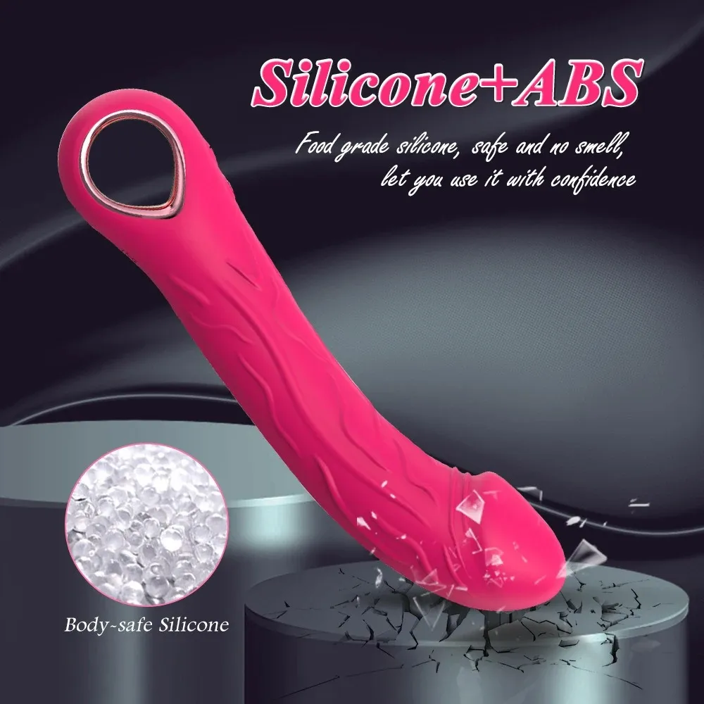 Women Gspot Vibrating Dildo with Finger Ring