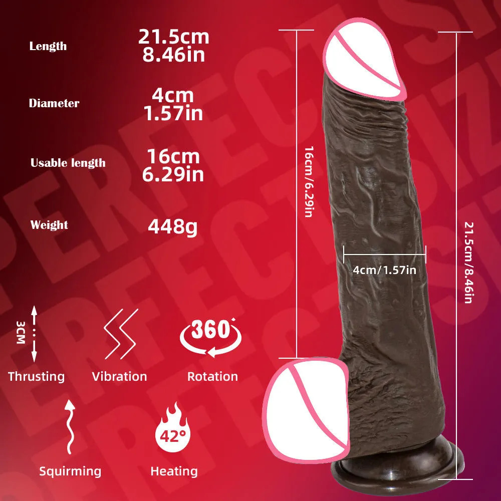 Black Realistic Dildo Vibrator