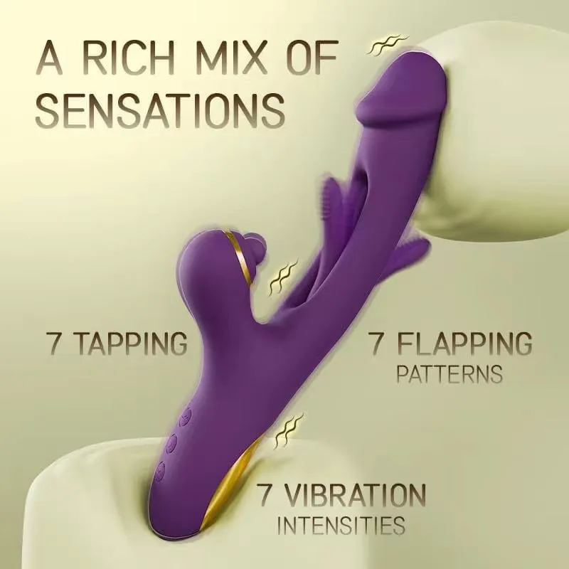 Lady Vibrator Insertion Slap Dildo 7 Vibrations