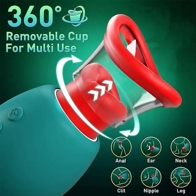 Cherry Lip 2 in 1 Sucking & Licking Vibrator